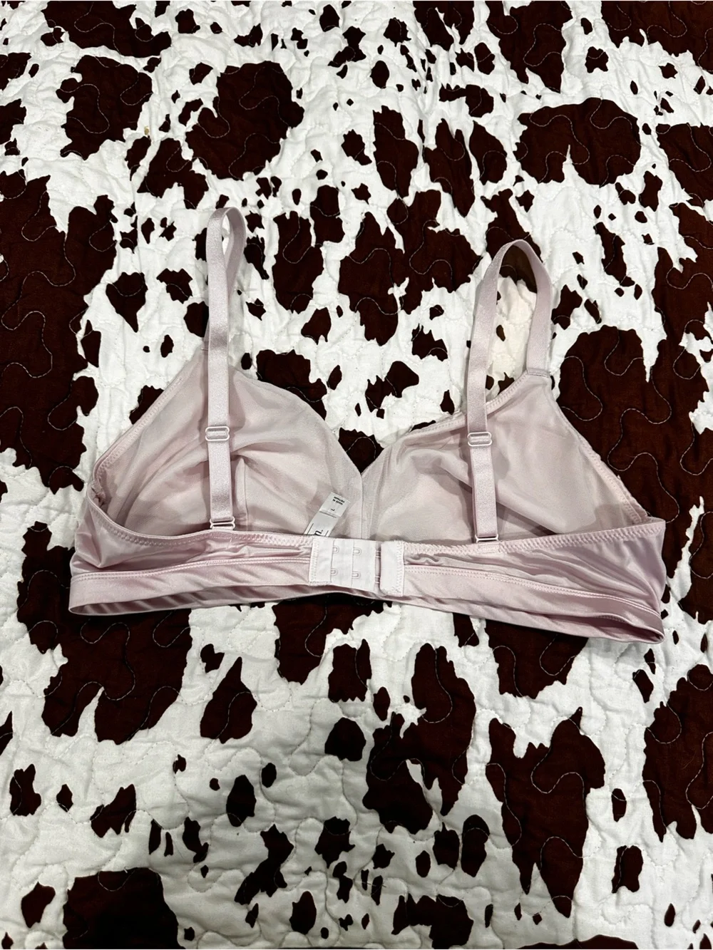 Auden Light Pink Satin Wireless Bralette